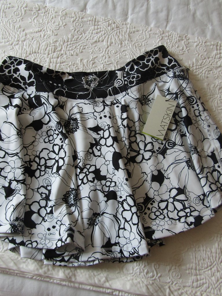 Watskin Isabel Tennis Skirt In Black & White Print--Bnwt's--Xl — image 2 of 7